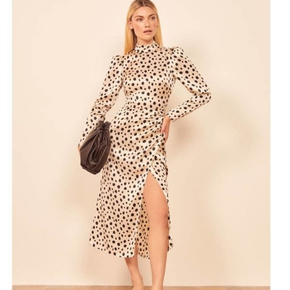 REFORMATION CARMELINA SILK DRESS - Picture 2 of 15